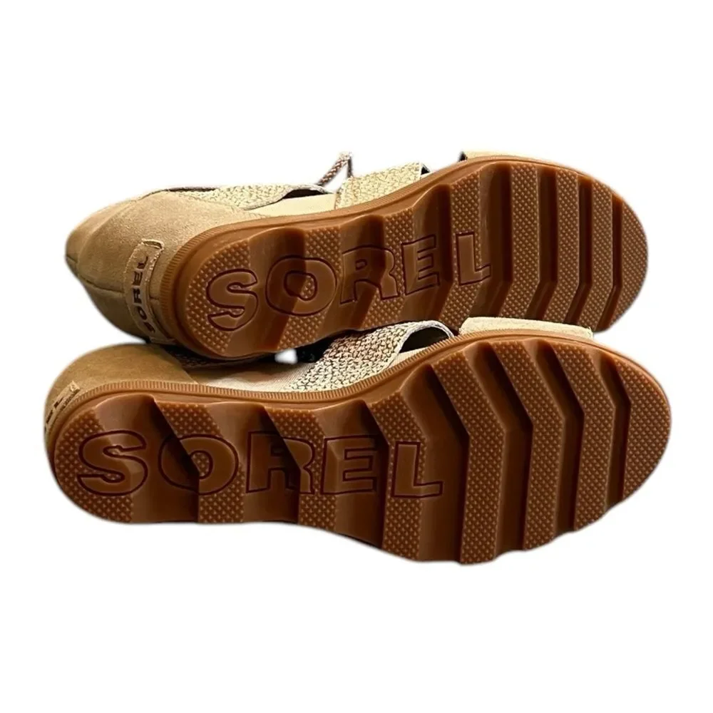 Tan Lace-Up Sandals - Sorel - Size 9.5